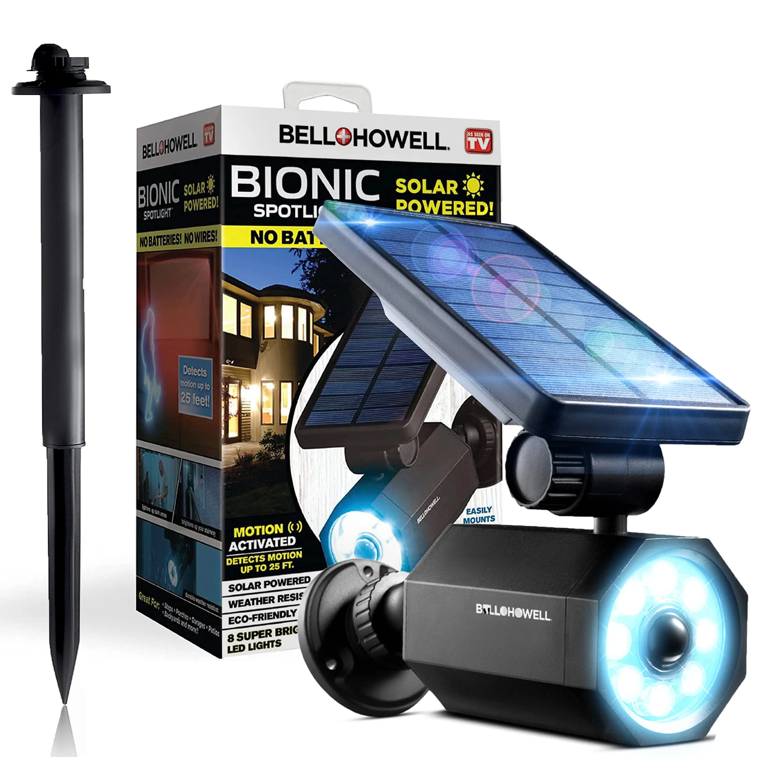 Bionic Solar Powered LED Spotlight Bell + Howell