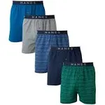 Hanes Ultimate ComfortSoft Men's Boxer Underwear, 5-Pack Assorted L