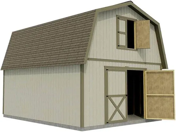 Best Barns Roanoke 16x20 Wood Shed