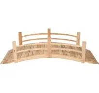 Shine Company Cedar Wood Garden Bridge with Side Rails