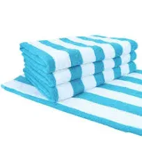 Arkwright Home Cali Cabana 4-Piece Striped Cotton Beach Towel Set