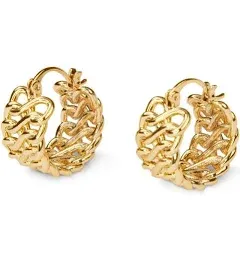 Benevolence LA Women's Braided Huggie Hoop Earrings