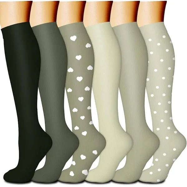 CHARMKING Compression Socks for Women & Men Circulation 15-20 mmHg is Best Athletic for Running