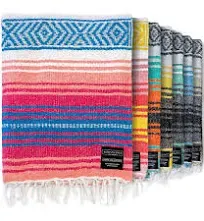  Authentic Handwoven Mexican Blanket, Yoga Blanket - Perfect Outdoor Picnic 