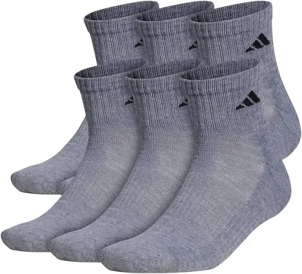 Adidas Men's Athletic Quarter Socks, 6 Pack