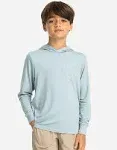 Free Fly Youth Bamboo Shade Hoodie Ocean Mist L