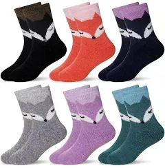 Eocom Kids Winter Warm Wool Socks (6 Pairs)