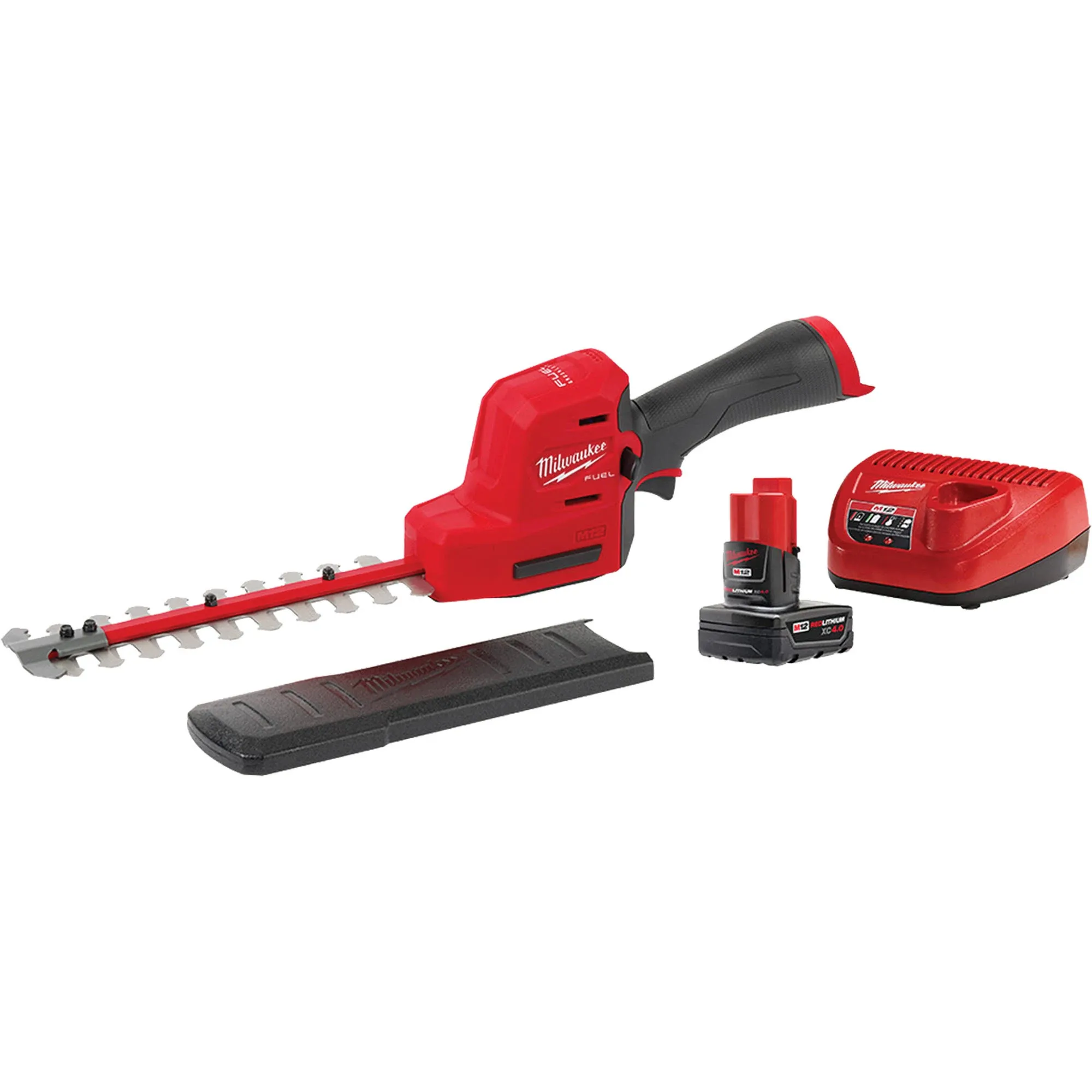 Milwaukee M12 FUEL 8 Lithium-Ion Brushless Cordless Hedge Trimmer Kit 4.0 Ah Ah Battery and Charger