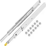 VEVOR 18 inch Heavy Duty Drawer Slides, Locking Drawer Slides 500 lbs Load Capacity Full Extension Drawer Slide 1 Pair Side Mount Ball Bearing Drawer