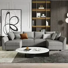 Honbay Sectional Couch Sofa Storage