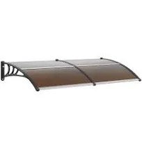 VEVOR Window Door Awning Canopy 120"x 40", UPF 50+ Polycarbonate Entry Door Outdoor Window Awning Exterior, Front Door Overhang Awning for Sun