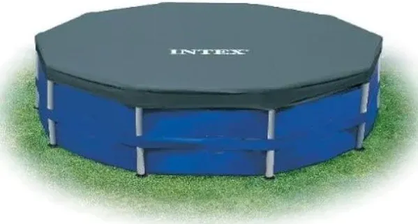 Intex 15&#039; Round Pool Cover for Metal Frame Above Ground Swimming Pools - 28032E