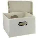 Fabric Storage Boxes With Lids And Handles Natural