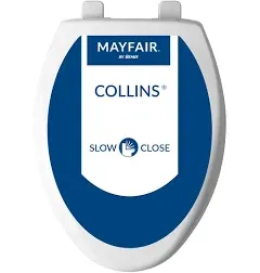 MAYFAIR 18100SL 000 Collins Slow Close Plastic Toilet Seat that will Never Loosen