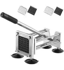 French Fry Cutter，Profess<wbr/>ional Stainless Steel Potato Cutter， Press Fries wit...