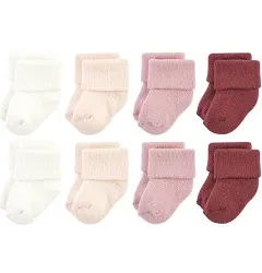 Hudson Baby Baby Girls' Cotton Rich Newborn and Terry Socks