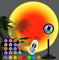 Sunset Lamp, 16 Colors Changing &amp; Fade Mode with USB Port, Multiple Colors Night