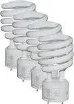 SLEEKLIGHTING - GU24 23Watt 2 Prong Light Bulbs- UL approved-120v 60Hz - Mini Twist Lock Spiral -Self Ballasted CFL Fluorescent Bulbs- 4200K 1600lm Cool White 4pack (100 Watt Equivalent)