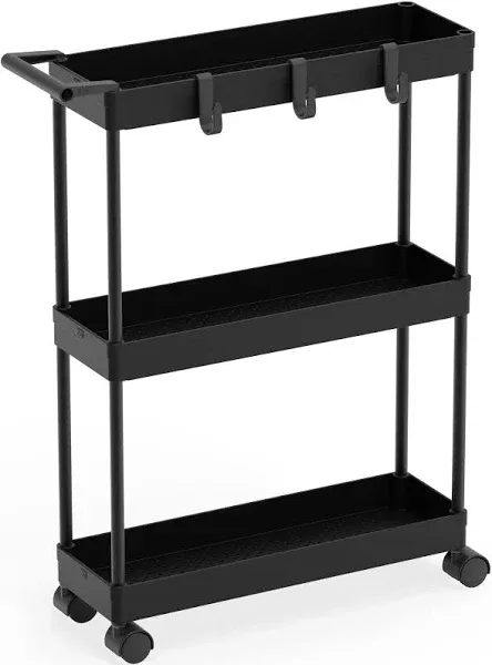 Are Kitchen Cart Storage 3tier Slim/super Narrow Shelves With Handle 26.5&#039;&#039; Heig