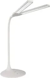 OttLite Wellness Series Pivot LED Desk Lamp with Dual Shades, White