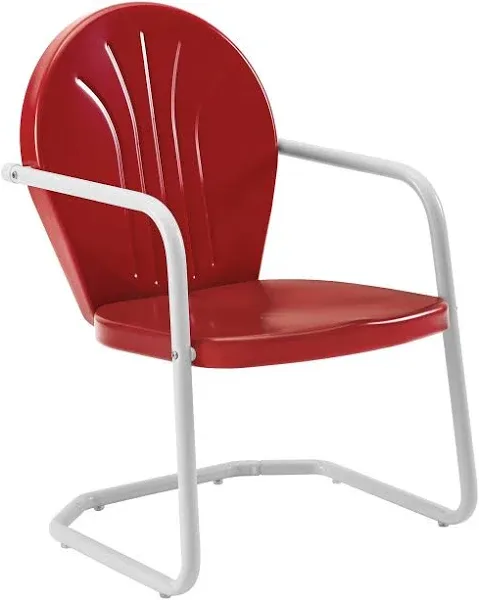 Crosley Griffith Metal Chair Red