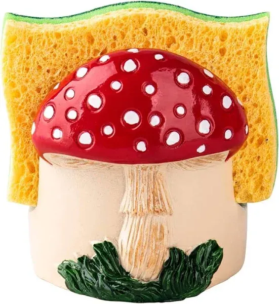 dgudgu mushroom kitchen Sponge holder resin Sponge dish red Sponge holder for kitchen Sink caddy decor for kitchen kitchen si