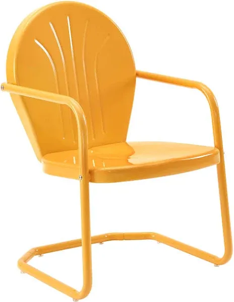 Crosley Griffith Outdoor Chair Tangerine Metal