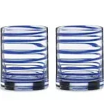 Kate Spade New York Charlotte Street Double Old Fashioned Glass Set of 2 - Blue