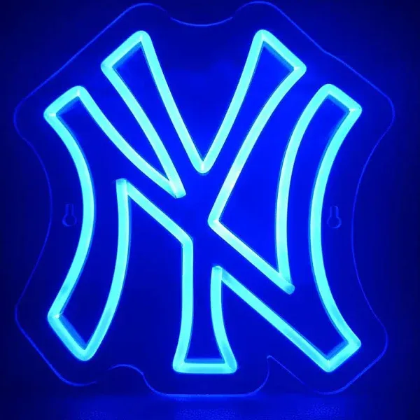 Neon Sign for New York Yankees,Dimmable Sports Team NY Neon Light for Party, Bar, Man Cave,Game Room Decor Man Birthday Gift