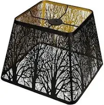 Medium Square Lamp Shades, ALUCSET Metal Lampshade