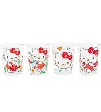 Sanrio Hello Kitty Mushrooms 2-Ounce Mini Shot Glasses | Set of 4