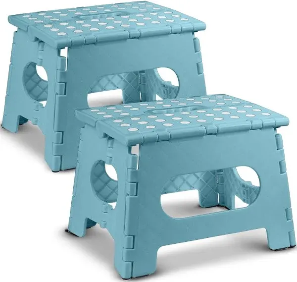 Folding Lightweight Step Stool Is Sturdy Enough to Support Adults and Safe Enoug