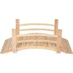 Shine Company 4 ft. Cedar Garden Bridge - Natural