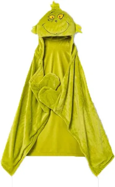 Dr. Seuss The Grinch Hooded Throw Blanket