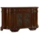 Furniture of America Ramsaran Wood Multi-Storage Buffet in Brown Cherry