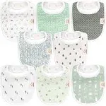 KeaBabies 8-Pack Baby Drool Bibs in Nordic