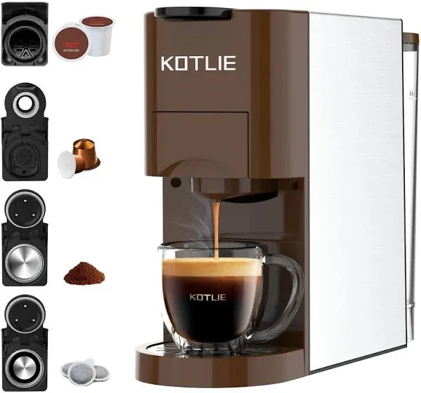 KOTLIE Espresso 4 in1 Coffee Machine for Nespresso Original/Dolce