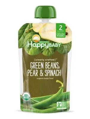 Happy Baby Organic Baby Food Green Beans, Spinach & Pears