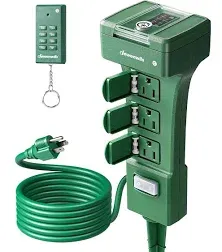 DEWENWILS Power Stake Timer ,100FT Remote Control Outlet ,Waterproof, Christmas