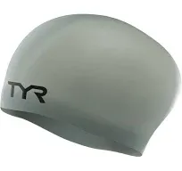 TYR Solid Silicone Long Hair Swim Cap - Light Blue | Pro Swimwear