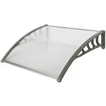 Simply-Me 40" x 40" Door Window Awning Polycarbonate Cover Front Door Outdoor Patio Awning Canopy UV Rain Snow Protection Hollow