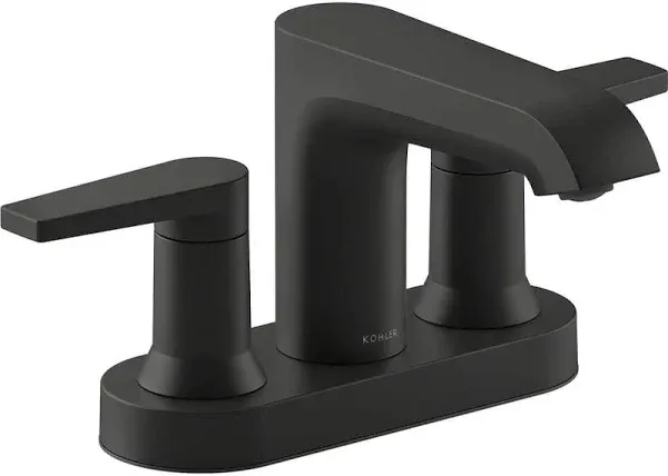 HOT Double Handle 4 in. Centerset Bathroom Faucet Matte Black