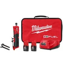 Milwaukee M12 Fuel Inline Die Grinder (Comes with 2 Batteries and Charger):