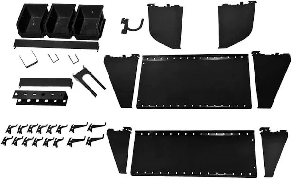 Wall Control Slotted Tool Board Workstation Accessory Kit For Pegboard & Slotted