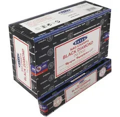 Satya Nag Champa Black Diamond Sticks Agarbatti 180 Grams Box 12 Packs