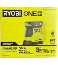 RYOBI 18V Cordless Corner Cat Finish Sander (Tool Only) + 9-Piece Sand Paper