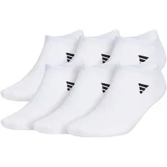 adidas Superlite 6 Pair Plus Tall No Show Socks Womens