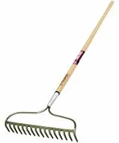 Truper Pro Forged 16.5 In. Steel Bow Garden Rake (16-Tine)