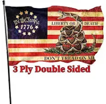 Dont Tread on Me Flag We The People 1776 American Flags for Outside 3x5 Double Sided Memorial Day Flag 4th of July Flag Patriotic House Yard