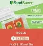 Foodsaver 8" x 20' Vacuum Seal Roll - 3 Pack